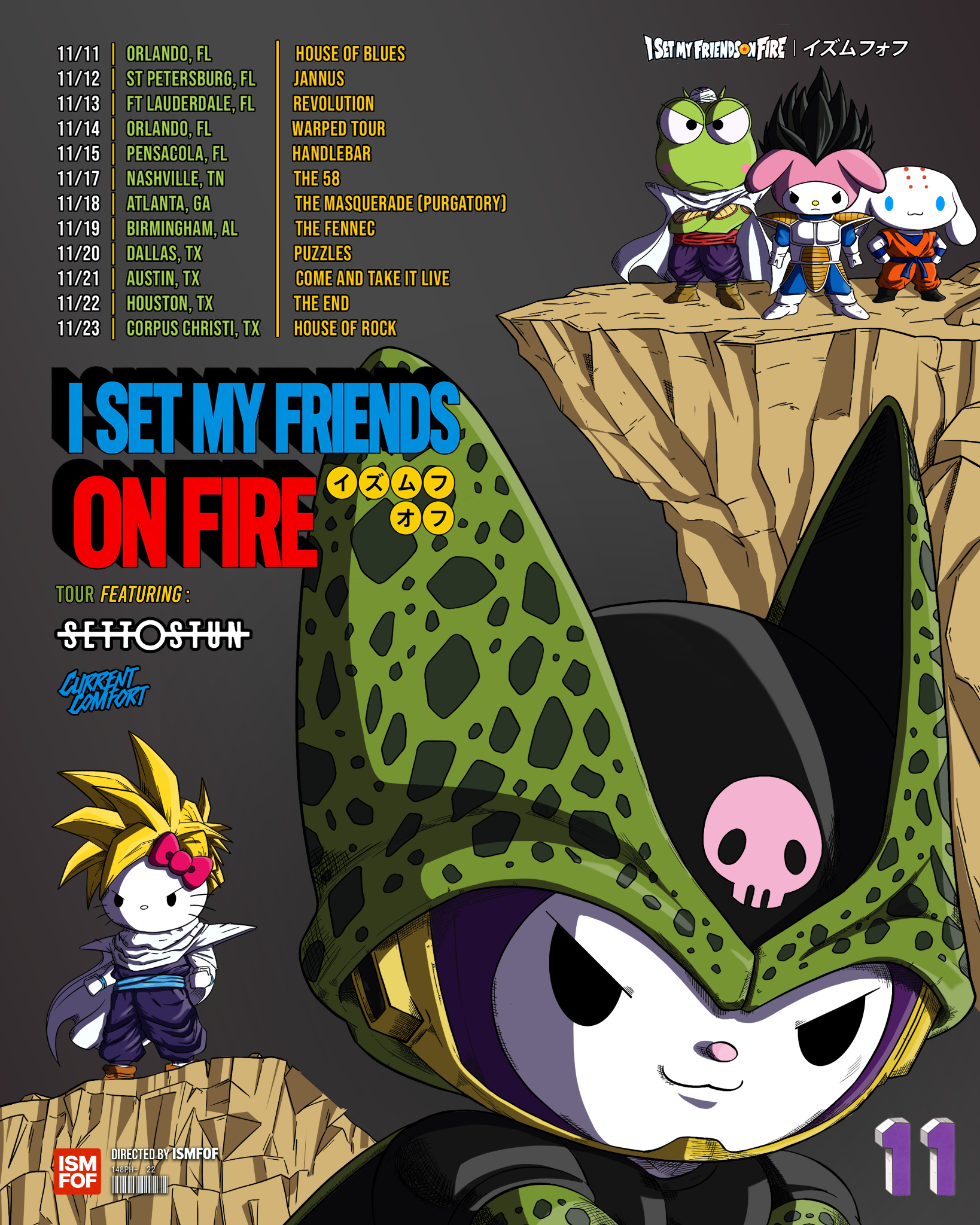 I SET MY FRIENDS ON FIRE tour featuring SET TO STUN poster